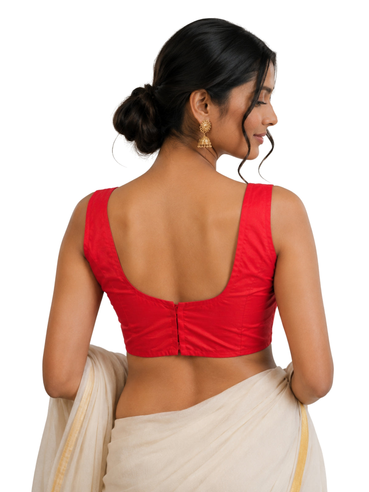 MATCHLINE™ Women's Tapeta Silk Sleeveless Blouse | U-Neck Solid Color Padded