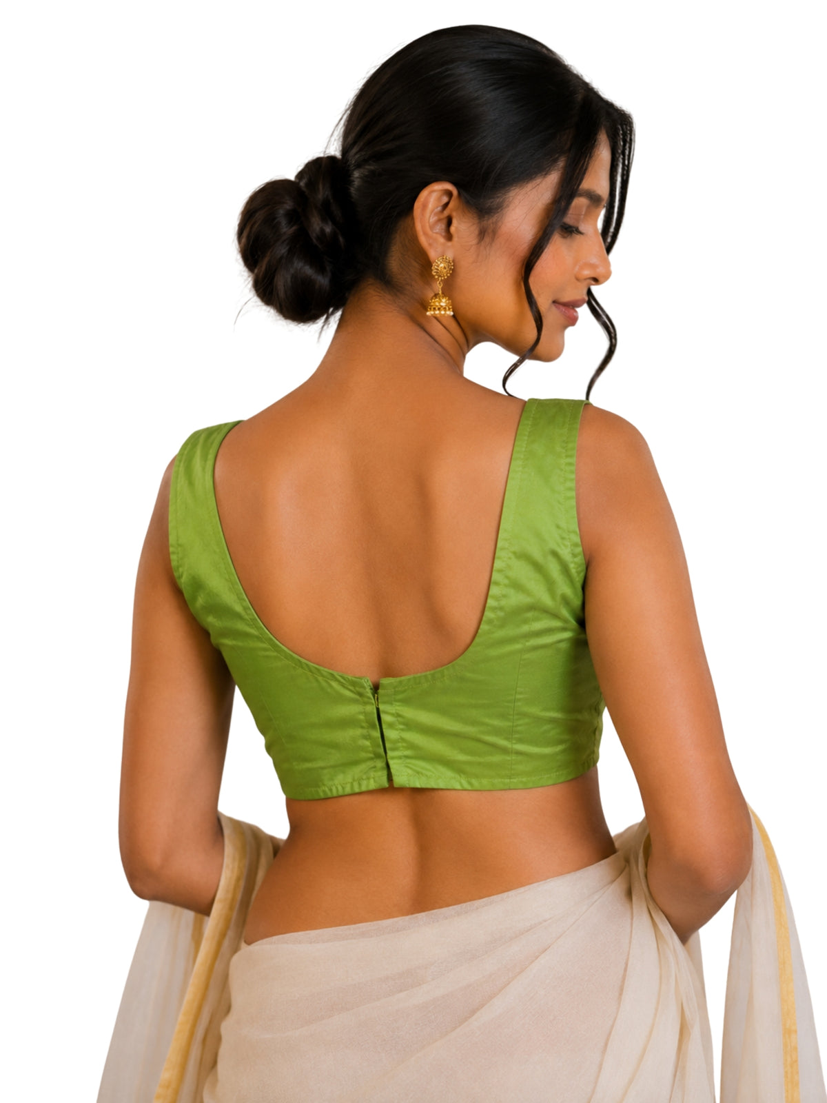 MATCHLINE™ Women's Tapeta Silk Sleeveless Blouse | U-Neck Solid Color Padded