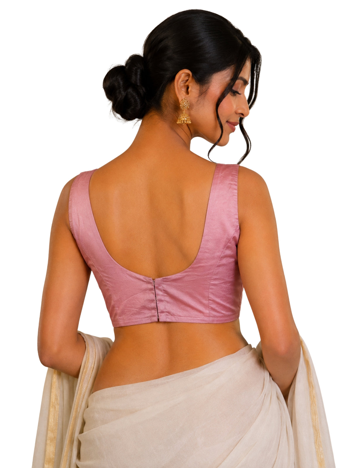 MATCHLINE™ Women's Tapeta Silk Sleeveless Blouse | U-Neck Solid Color Padded