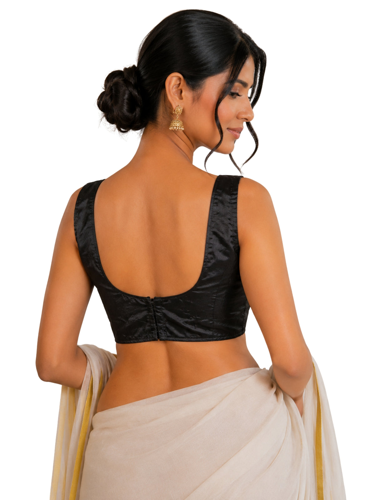 MATCHLINE™ Women's Tapeta Silk Sleeveless Blouse | U-Neck Solid Color Padded