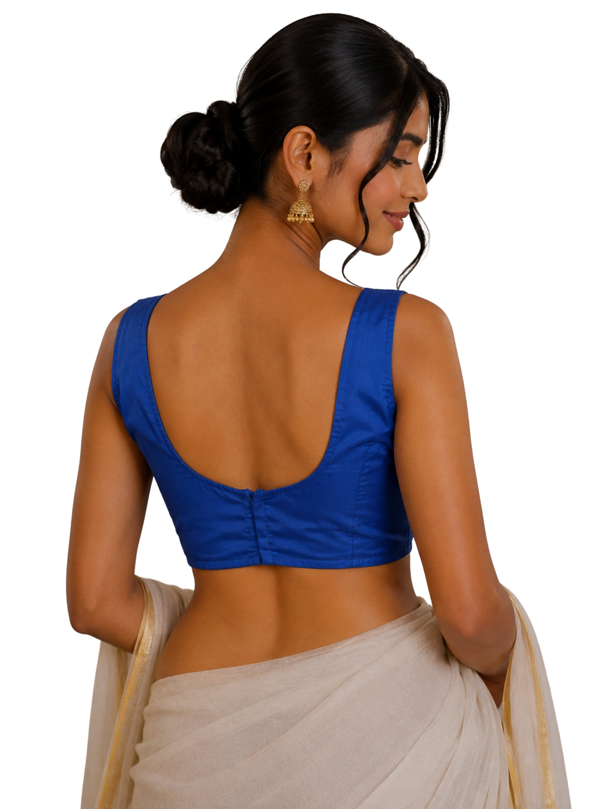 MATCHLINE™ Women's Tapeta Silk Sleeveless Blouse | U-Neck Solid Color Padded