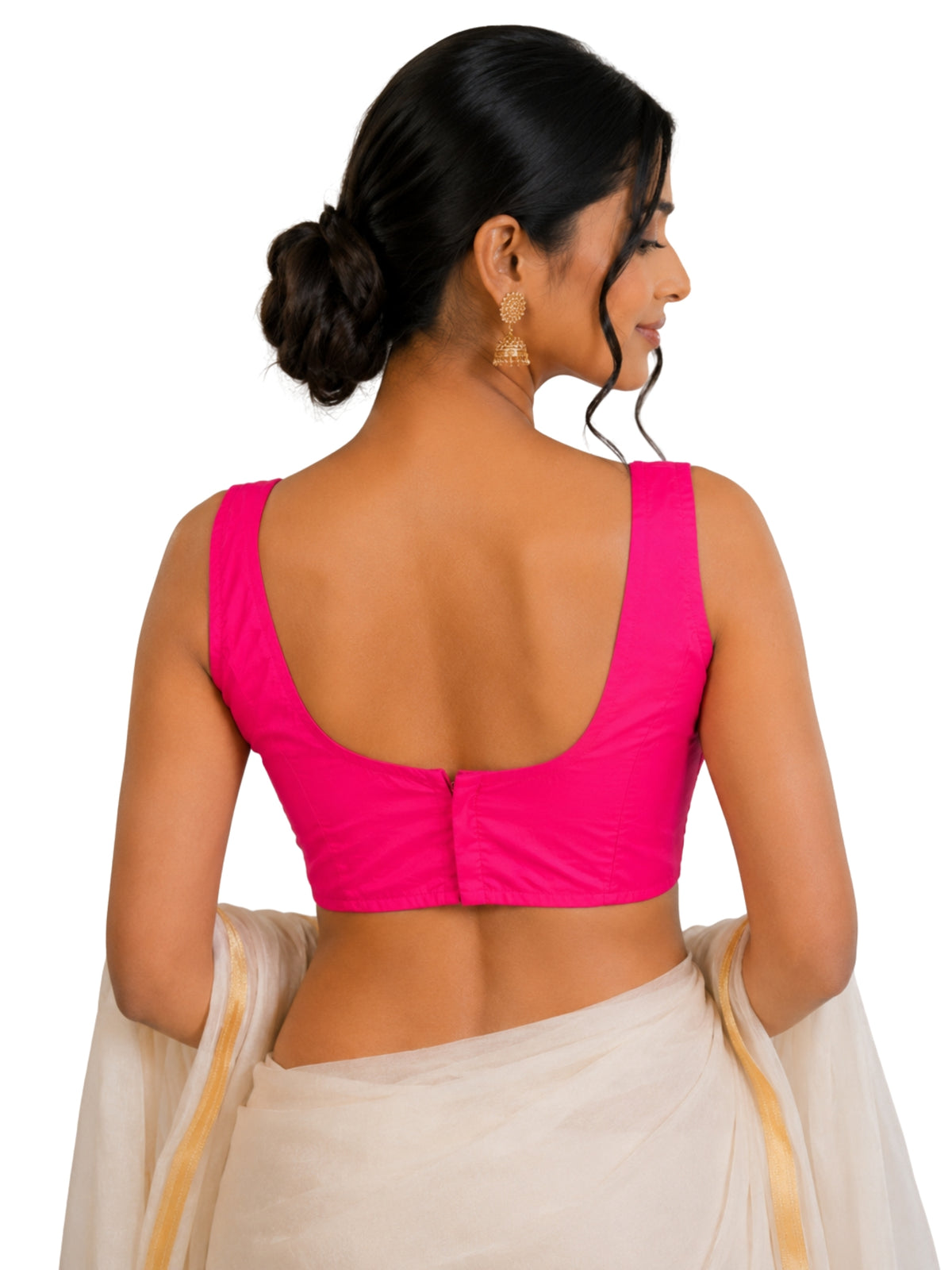 MATCHLINE™ Women's Tapeta Silk Sleeveless Blouse | U-Neck Solid Color Padded
