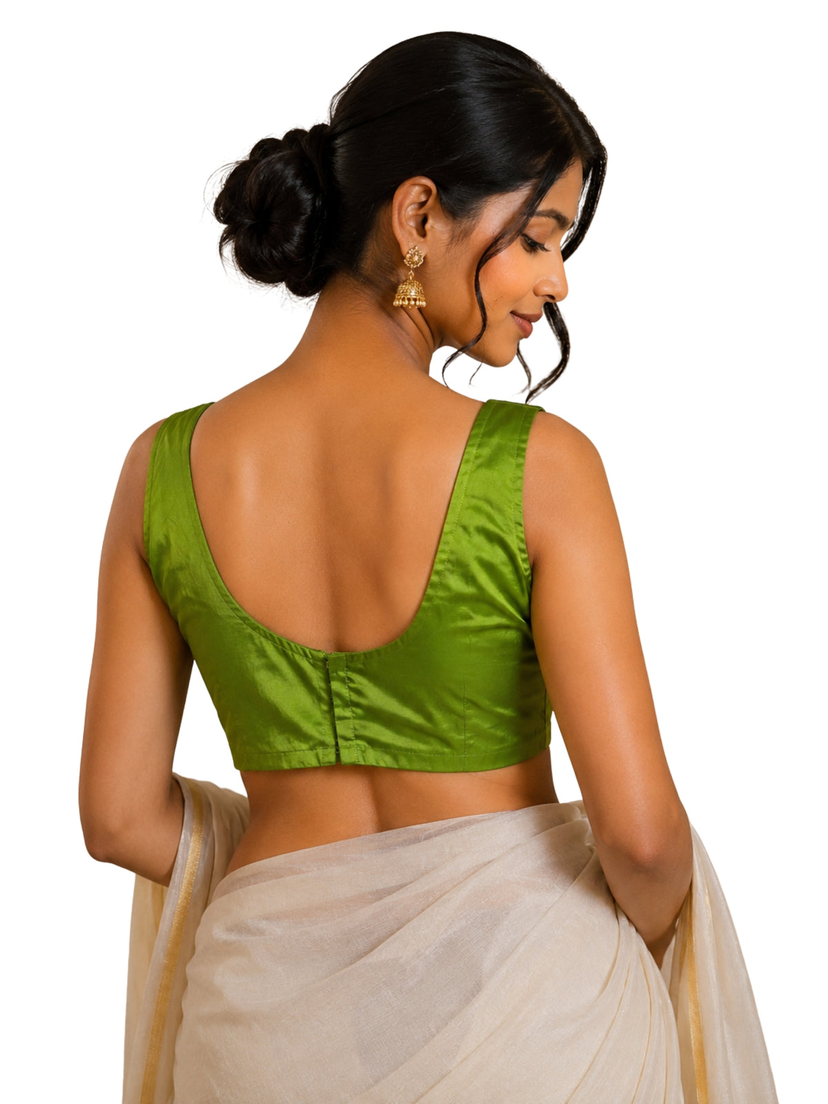 MATCHLINE™ Women's Tapeta Silk Sleeveless Blouse | U-Neck Solid Color Padded